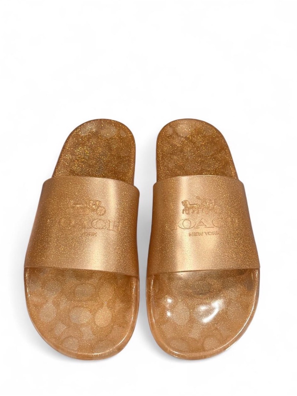 Coach Ulyssa Gold Jelly Slides ✨